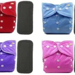 4 PIECE BUTTON REUSABLE CLOTH DIAPER-image-17
