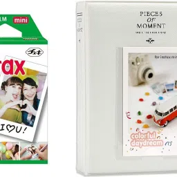 FUJIFILM Instax Mini 10x1 Sheets Instant Film Ice White Time Album 64 Sheets Film Roll-picture-21