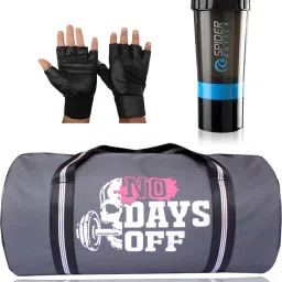 15 L Gym Duffel Bag - SPORTS Multi-Purpose Gym Bag, Protein spider bottle and Gym high quality Gloves - Blue-image-37