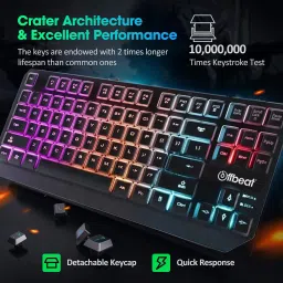 Offbeat DEXTER PRO Wireless Laptop-size Gaming Keyboard Compatible with Desktop, Laptop, Mac , with gaming mode ,multimedia_keys,Dexter Pro Wireless Gaming keyboard image 4