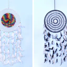 Wall Hanging Handmade Wall Art for Bedrooms,office,Balcony, Feather Dream Catcher-image-20