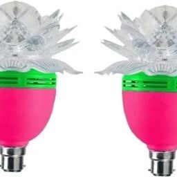 StratusLED Multicolor 360 Degree LED Crystal Auto Rotating Magic Disco LED Light For Party/Home/Diwali Decoration | Multicolor LED Light Single Disco Ball (Ball Diameter: 12 cm) Disco Ball Set-1