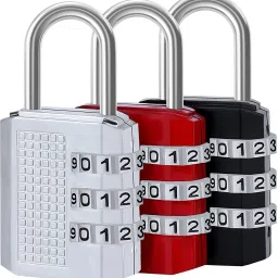 Padlock 3 Digit Combination Lock (Pack of 3) Combination Lock-19