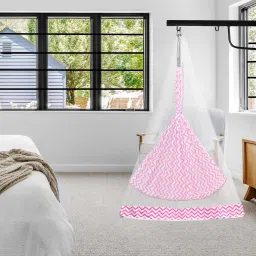 vparents Cherub Baby Swing Cradle with Mosquito Net Spring and metal window cradle hanger image 4