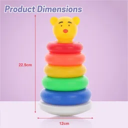 aditi toys ABS Plastic Stacking Ring Multicolor Ring Sorting & Stacker for Kids 12+ Months image 2