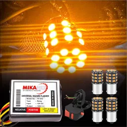 Front, Rear Hazard Indicator Flasher / 360 LED Light Bulb/Pattern Changer Switch Indicator Light Motorbike LED (12 V, 12 W)-7