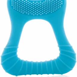 Tooth Shape Soft Silicone Baby Teether with Bristles & Carry Case, BPA Free, 6M+ Teether-22