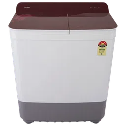 Haier 8 kg 5 Star Semi Automatic Washing Machine with Anti Bacterial Vortex Pulsator (178, HTW80-178, Burgundy with Flower)-picture-17