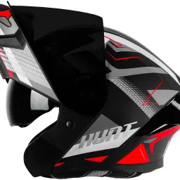 SBA-20 Hunt ISI Certified Flip-Up Graphic Helmet for Men with Inner Sun Shield Motorbike Helmet-image-5