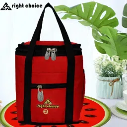 (2002 RED COLOR) Branded Premium Quality Carry on Tote for School Office Picnic Travel Camping Outdoor Pouch Holder Handbag Compact Heat Preservation Waterproof Hygiene Meal Prep Box Bag for Men Women and Kids, Small Travel Bag - midam sized 3 Containers Lunch Box bag Waterproof Lunch Bag Waterproof Lunch Bag-image-63