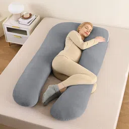staranddaisy U Shape Full Body Support Pregnancy Pillow | Maternity Pillow For Pregnant Women Microfibre Solid Pregnancy Pillow Pack of 1-picture-24