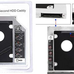 GIPTIP 2.5''Internal 2nd SATA 9.5MM HDD CADDY CD/DVD-ROM to Expanded Data Storage 2.5 inch 9.5 MM Universal HDD Caddy Internal Hard Drive Enclosure-image-3