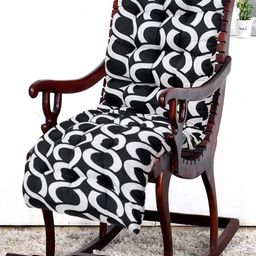 Kuber Industries Set of 2 Geometric Printed Back & Seat Cushion Pads With Ties-49