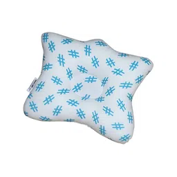 OSCAR HOME White & Blue Fibre Filled Cotton Ultra Soft Baby Pillow-26