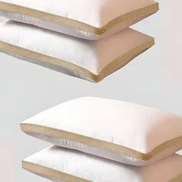 Homerz White & Beige 4 Pcs Lightweight Sleep Pillows-24