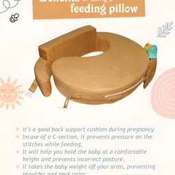 OSCAR HOME Gold-Toned Fibre Filled Cotton Ultra Soft Baby Pillow-57