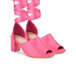 SHUZ TOUCH Suede Open Toe Block Heel Gladiators image 5