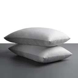 LA VERNE Set Of 2 White Embossed Sleep Pillows-54