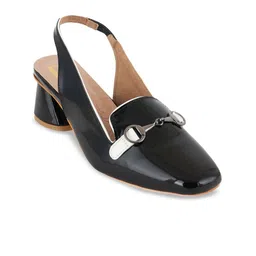 Bella Rosa Textured Block Peep Toes with Bows-8