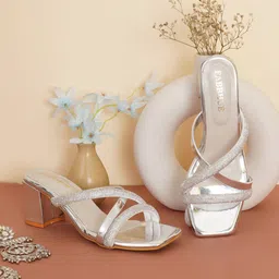 FABBHUE Embellished Strap Block Heels-17