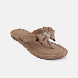 DressBerry Women Embellished Open Toe Flats With Bows-42
