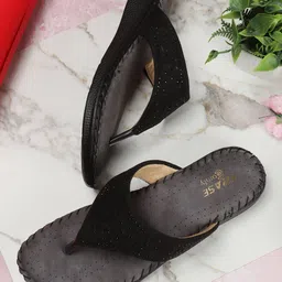 TRASE Textured Open Toe Flats-56
