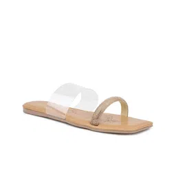 Inc 5 Embellished Open Toe Flats-22