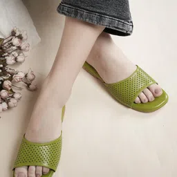 Lavie Textured Open Toe Flats-4