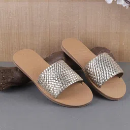 Mochi Women Embellished Open Toe Flats-49
