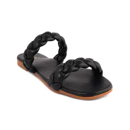 SCENTRA Women Black Open Toe Flats-picture-39
