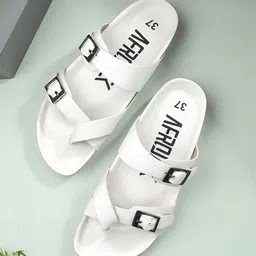 AfroJack Men Leather One Toe Flats with Buckles-image-89