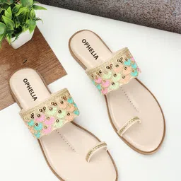 OPHELIA Embellished One Toe Flats-picture-43