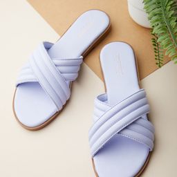 Tokyo Talkies Women Lavender Open Toe Flats with Bows-image-22