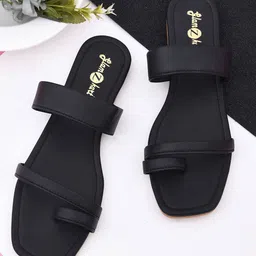 GLAMZKART Double Strap One Toe Flats-picture-13