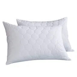 LA VERNE Set of 2 White Solid Quilted Rectangular Sleeping Pillows image 4