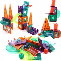 48 PCS Magnetic Tiles Building Set for Kids, STEM Educational Learning Toy-image-36