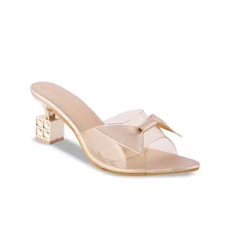 Try Me Bow Detail Open Toe Block Heels image 3