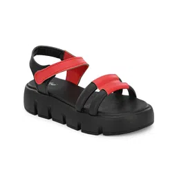 knoos Colourblocked Open Toe Flatform Heels With Backstrap image 3