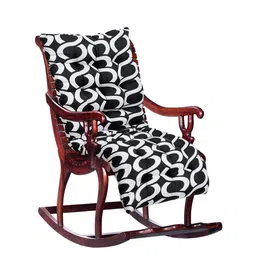 Kuber Industries Set of 2 Geometric Printed Back & Seat Cushion Pads With Ties image 5