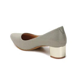 ICONICS Pointed Toe Printed Block Pumps image 4