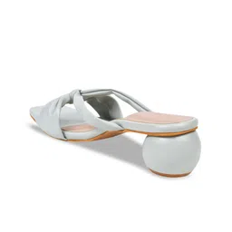 THE WHITE POLE Knotted Open Toe Block Heels image 3