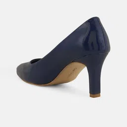 Get Glamr Pointed Toe Block Heeled Pumps image 2