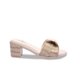 Brauch Beige Printed Block Heels with Bows image 3