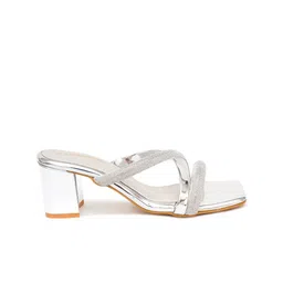 FABBHUE Embellished Strap Block Heels image 3
