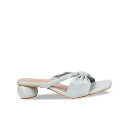 THE WHITE POLE Knotted Open Toe Block Heels image 4