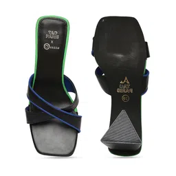 Tao Paris Colourblocked Open Toe Block Heels image 4