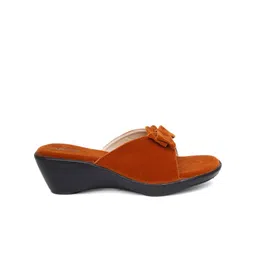 FABBHUE Suede Open Toe Flats With Bows image 4
