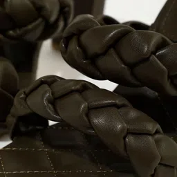 LULU & SKY Textured Open Toe Block Heels image 5