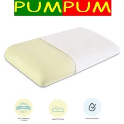 Pum Pum White Solid Memory Foam Regular Pillows image 4