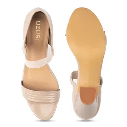 Ozuri Open Toe Backstrap Block Heels image 3